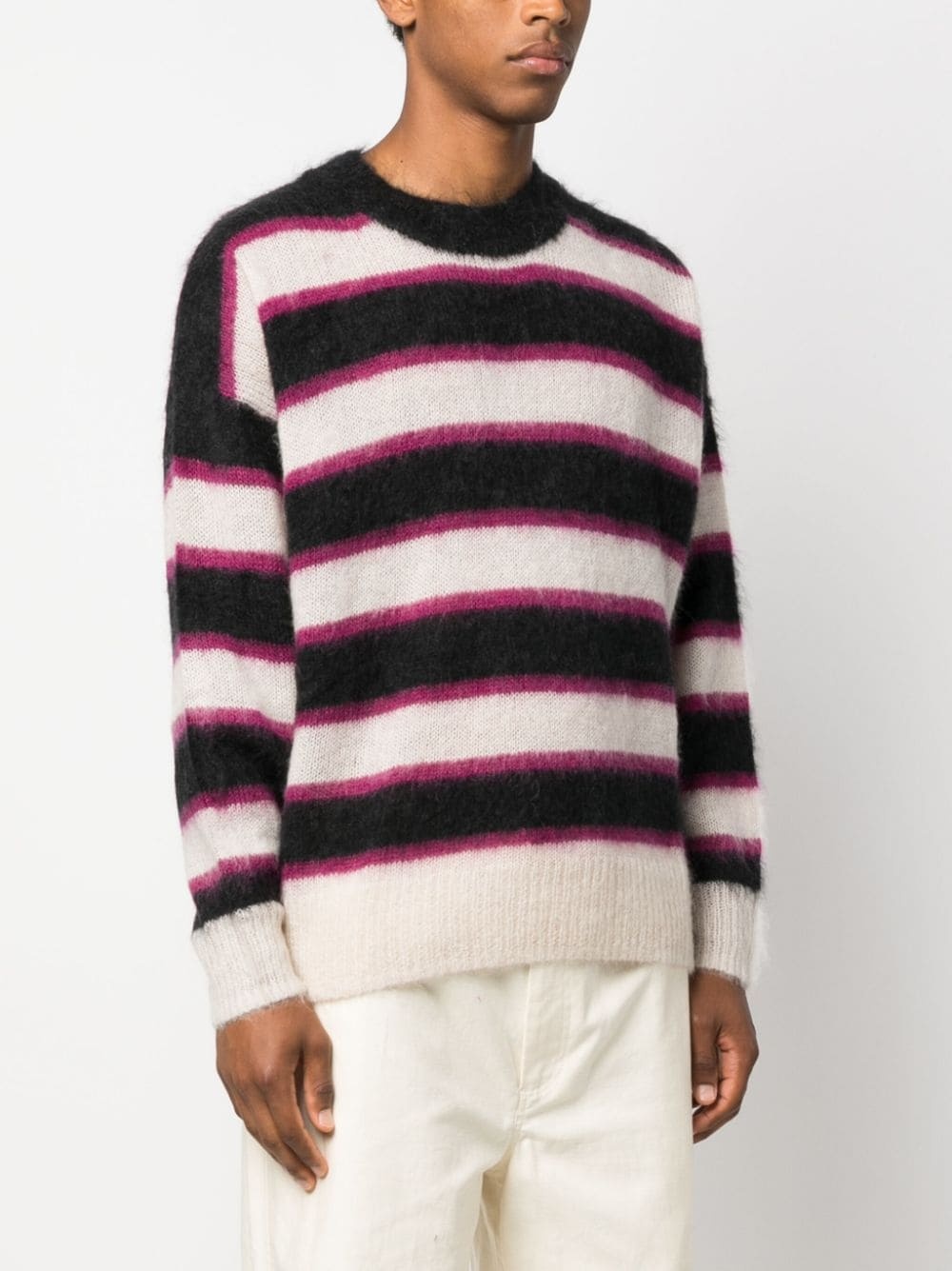 crew-neck striped jumper - 3