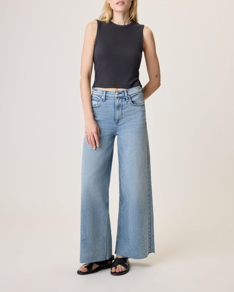 Serena Ankle Wide Leg Jeans High Stretch Denim in Overbrook 1