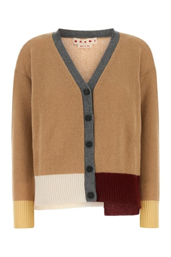 Camel cashmere cardigan - 1