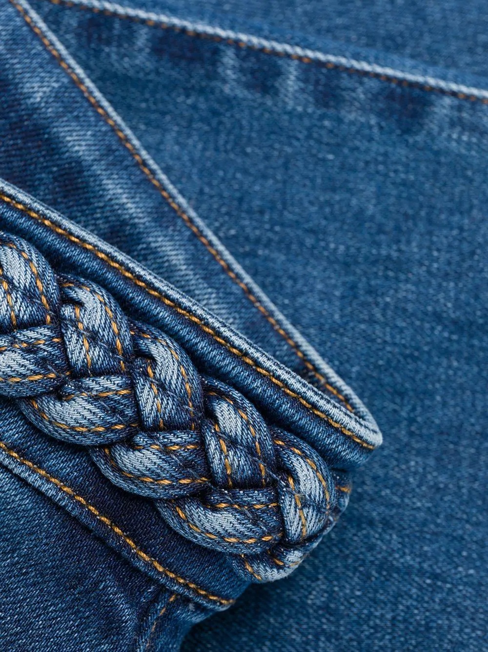 braided-waistband skinny jeans - 6
