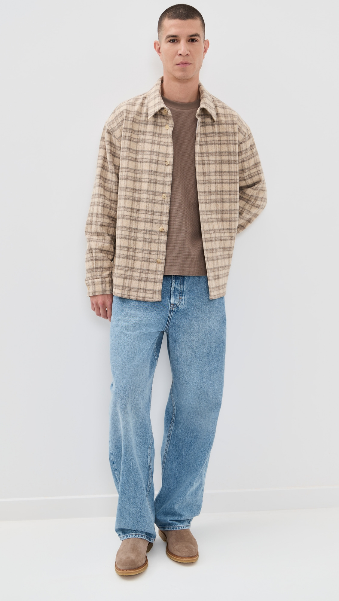 Woolen Plaid Overshirt - 4