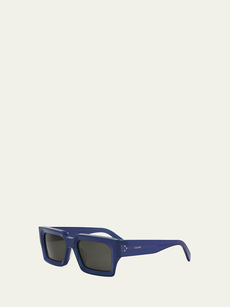 CELINE Men's 3-Dot Acetate Rectangle Sunglasses outlook