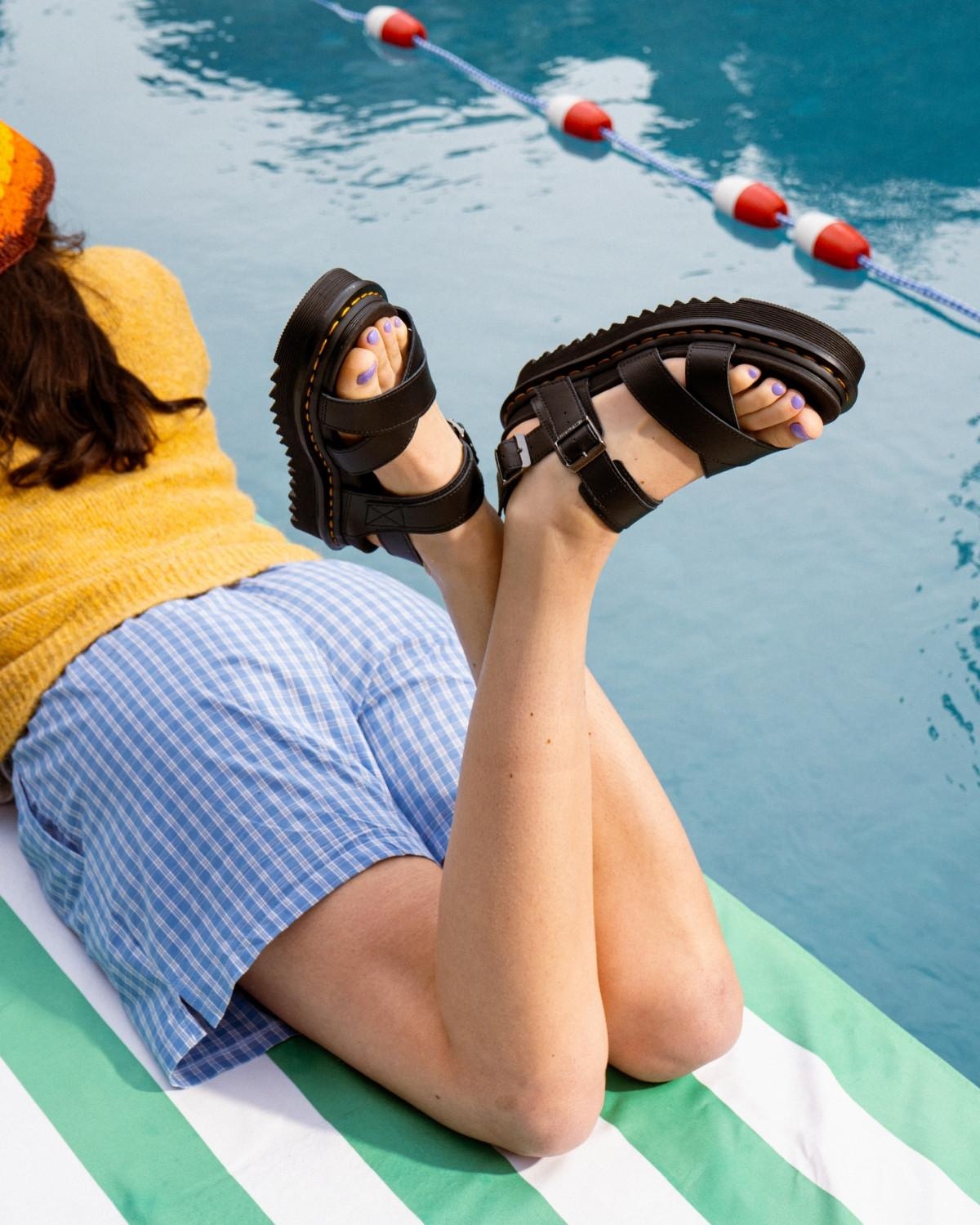 Voss II Athena Leather Strap Sandals - 8