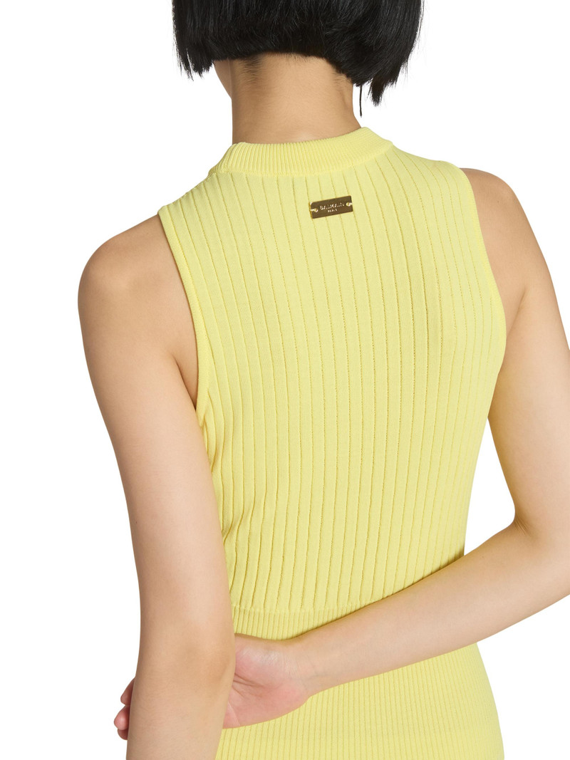 Women's Keyhole Rib-Knit Maxi Dress - Jaune 6