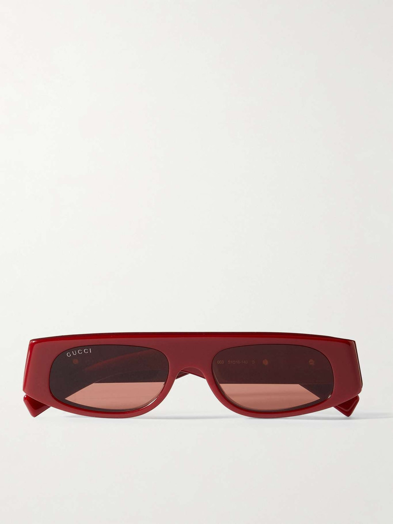 Rectangular-frame acetate sunglasses - 1