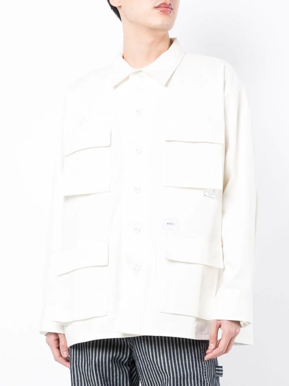 graphic-print overshirt - 3