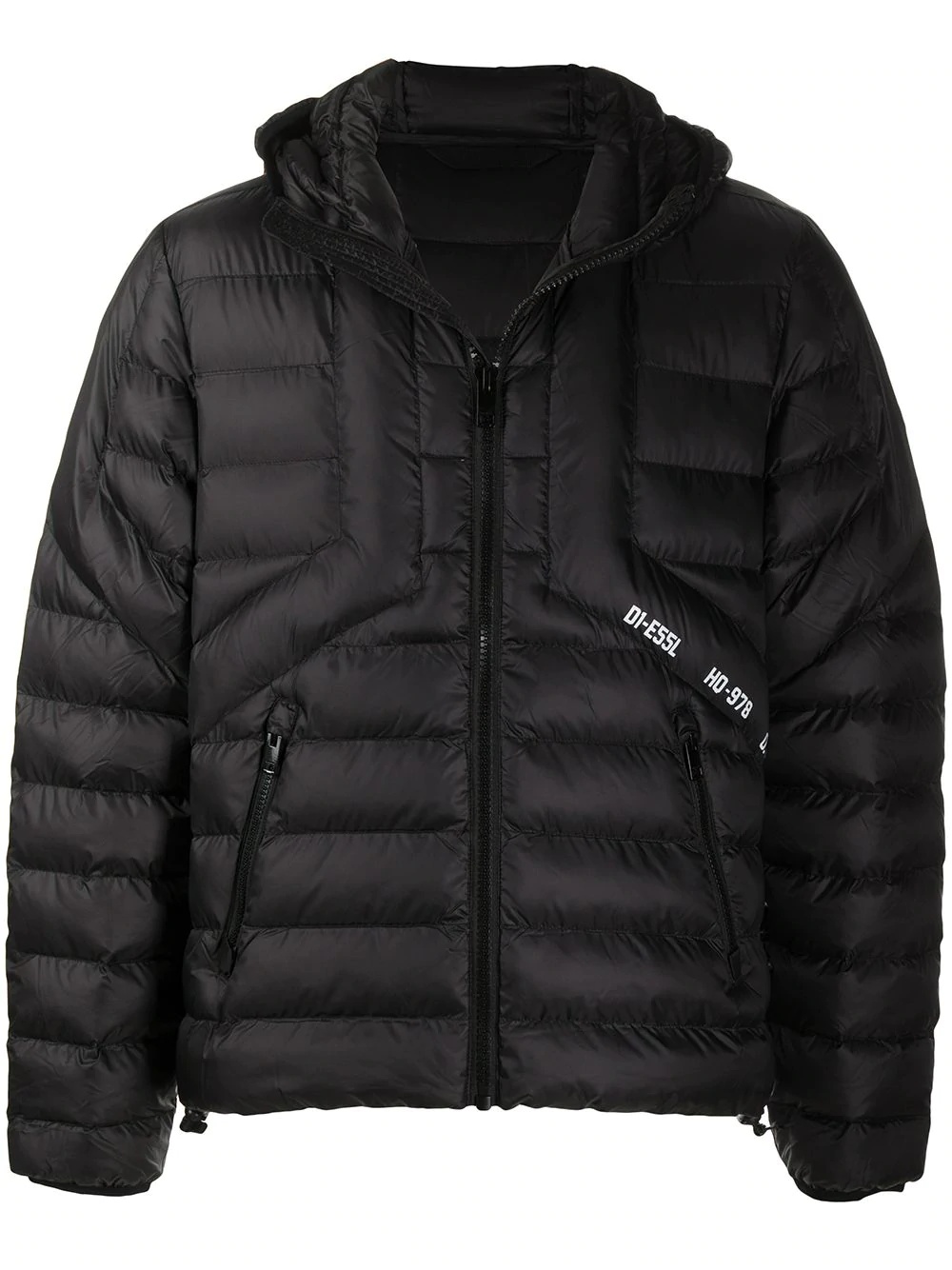 quilted hooded jacket  - 1