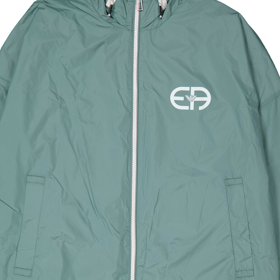 Emporio Armani Men's Logo Print Hooded Blouson Jacket - 2