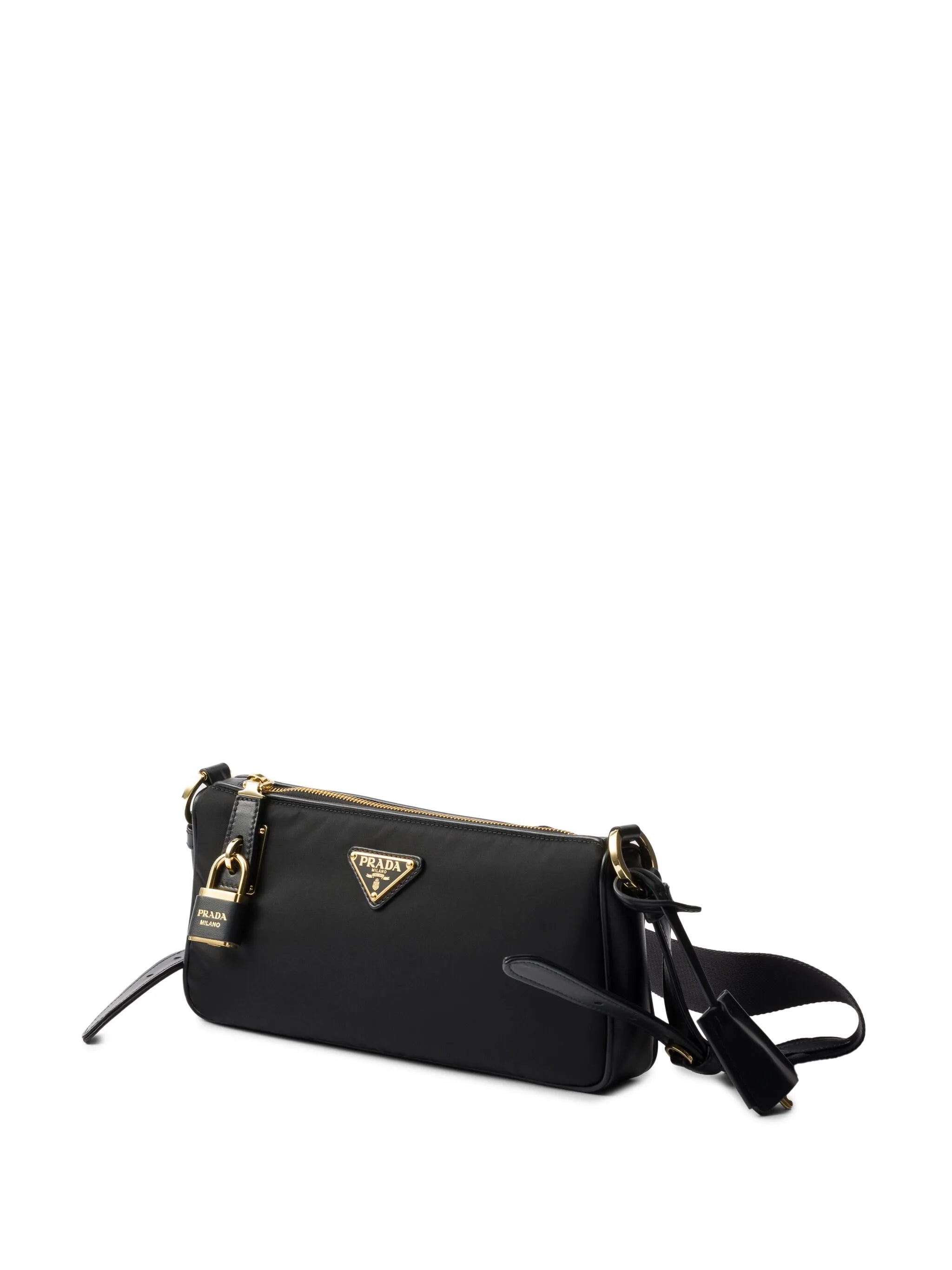 Small Leather-trim Shoulder Bag - 3