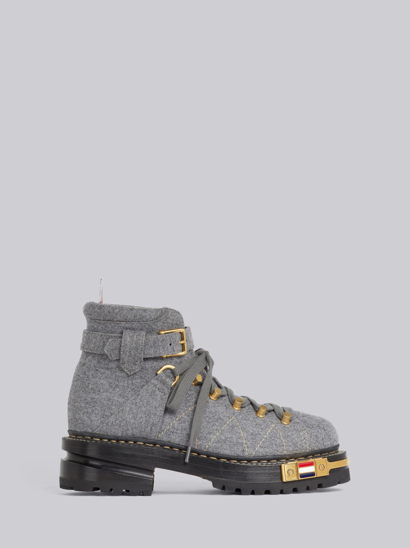 Medium Grey Lightweight Engineered Boiled Wool Waterproof Hiking Boot - 1