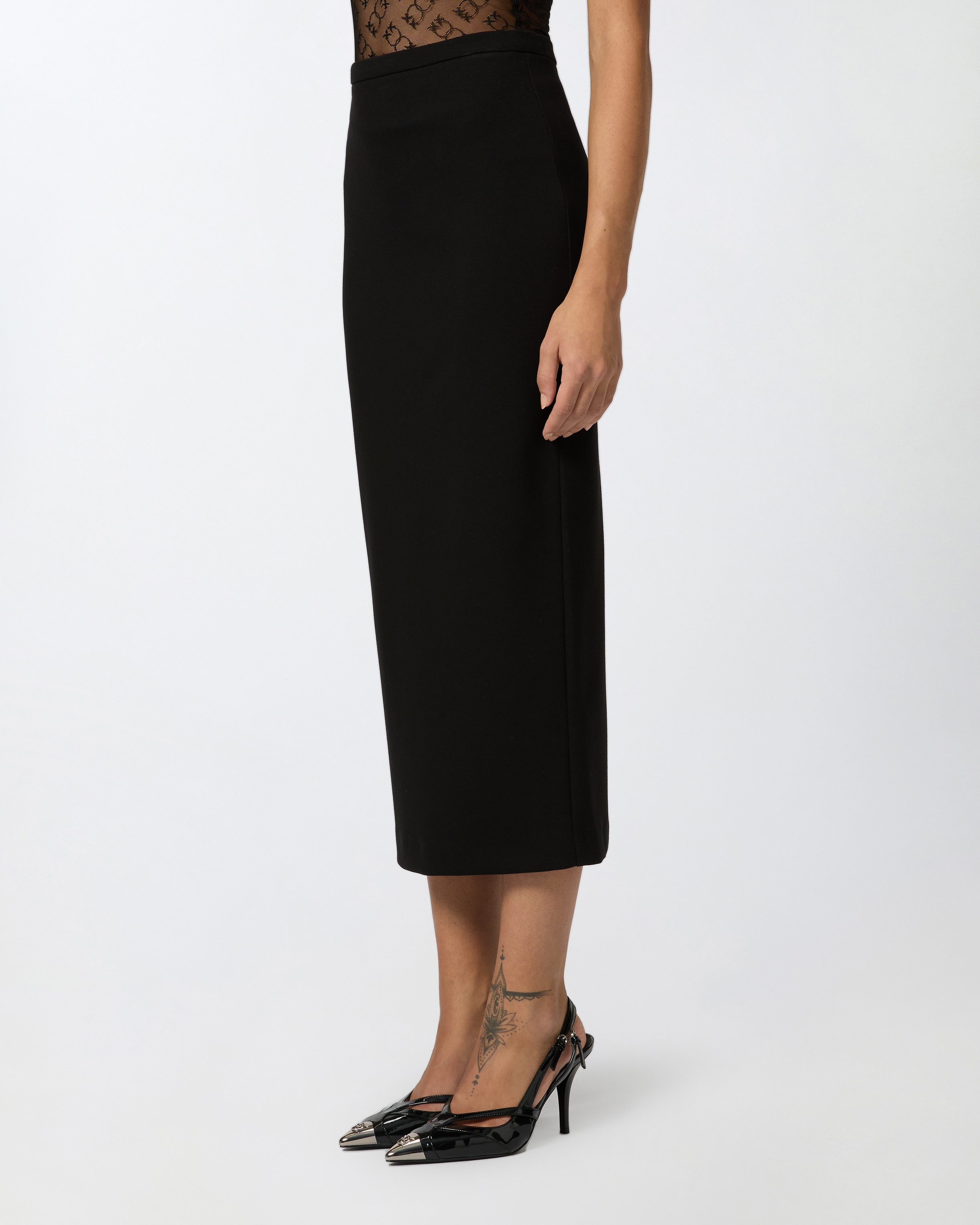 LONG PENCIL SKIRT WITH SLIT - 3