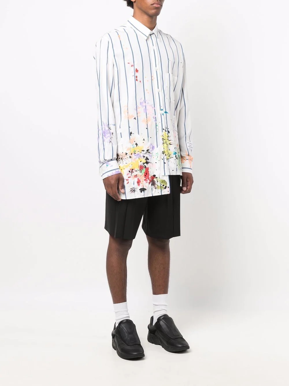 paint-splatter striped shirt - 3