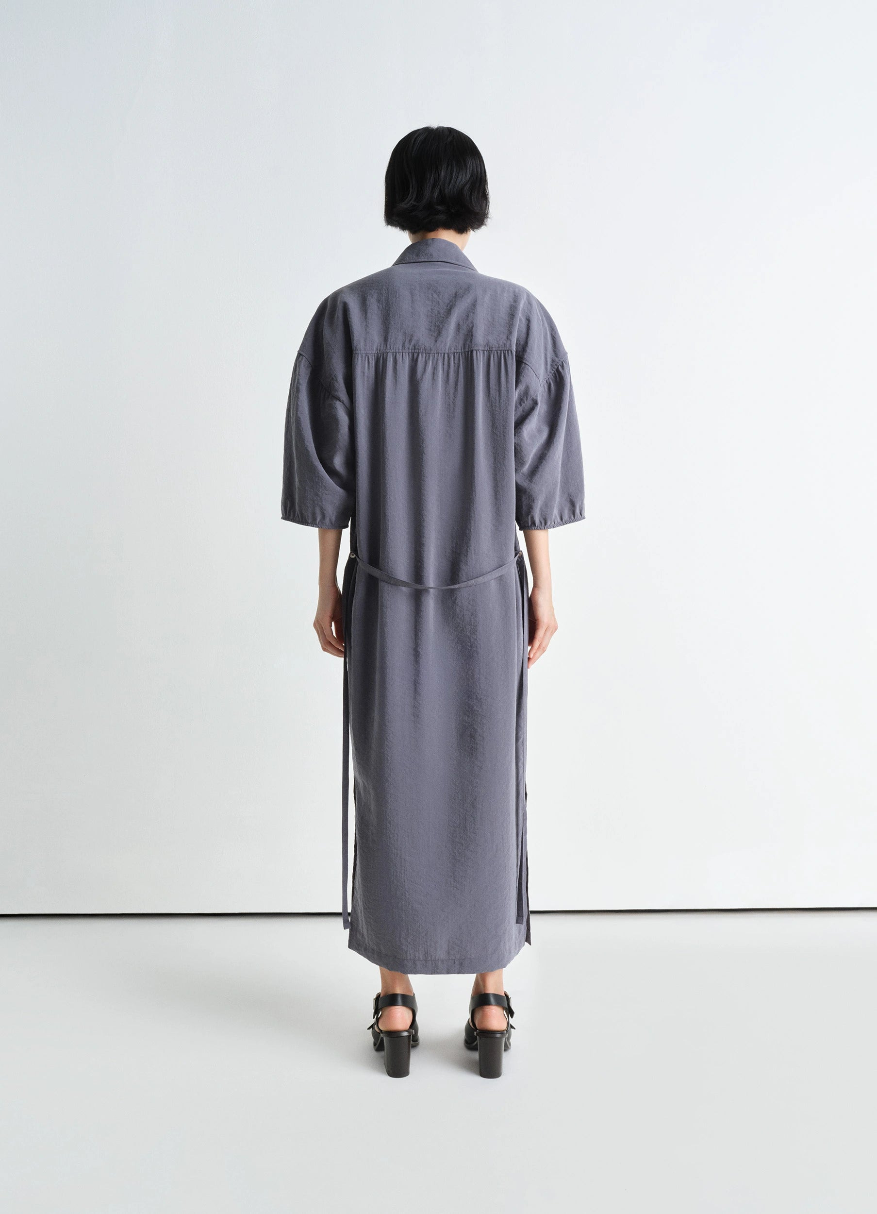 ASYMMETRICAL SHIRT DRESS - 4