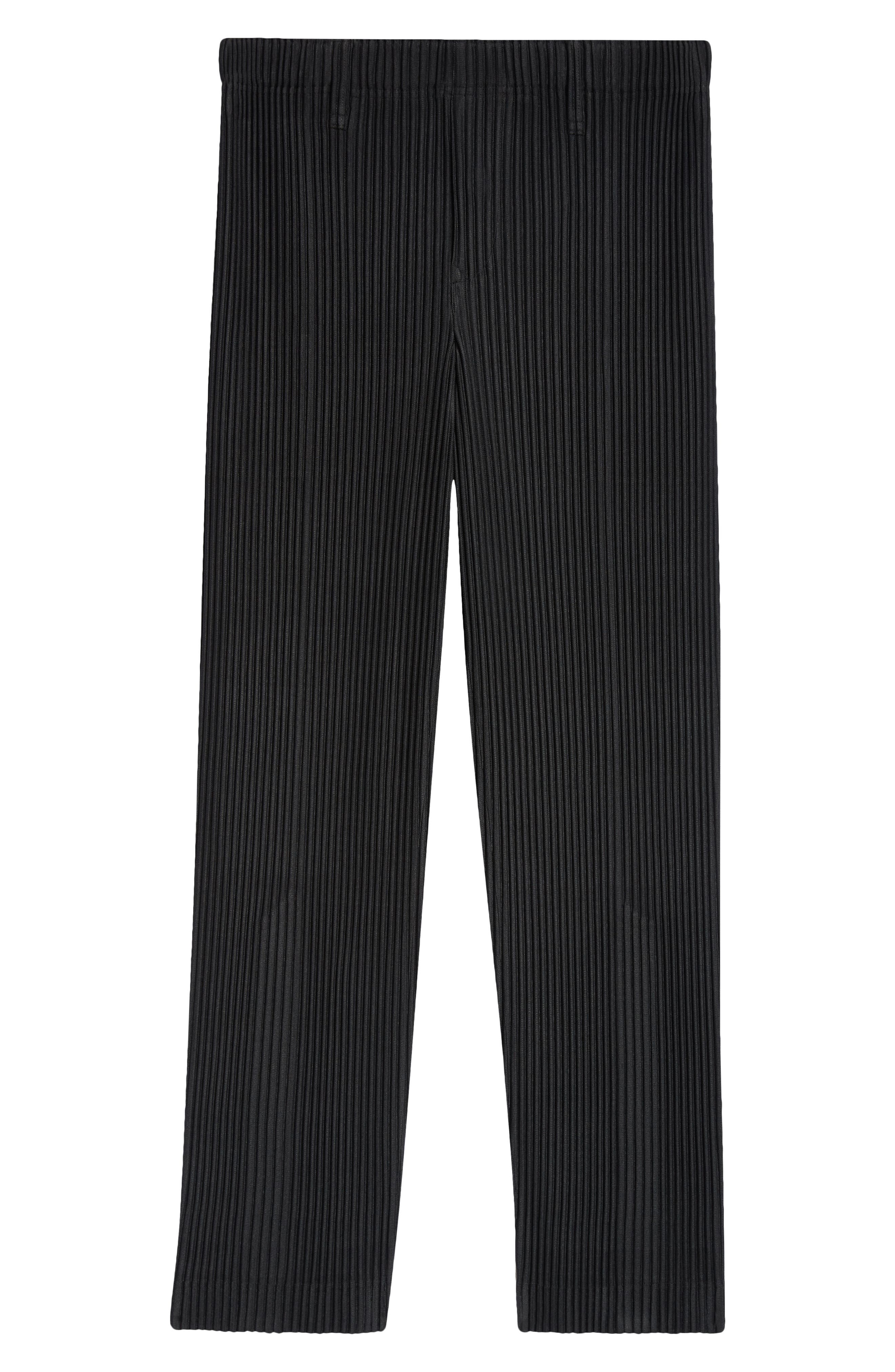 Pleated Tailored Straight Leg Pants - 6