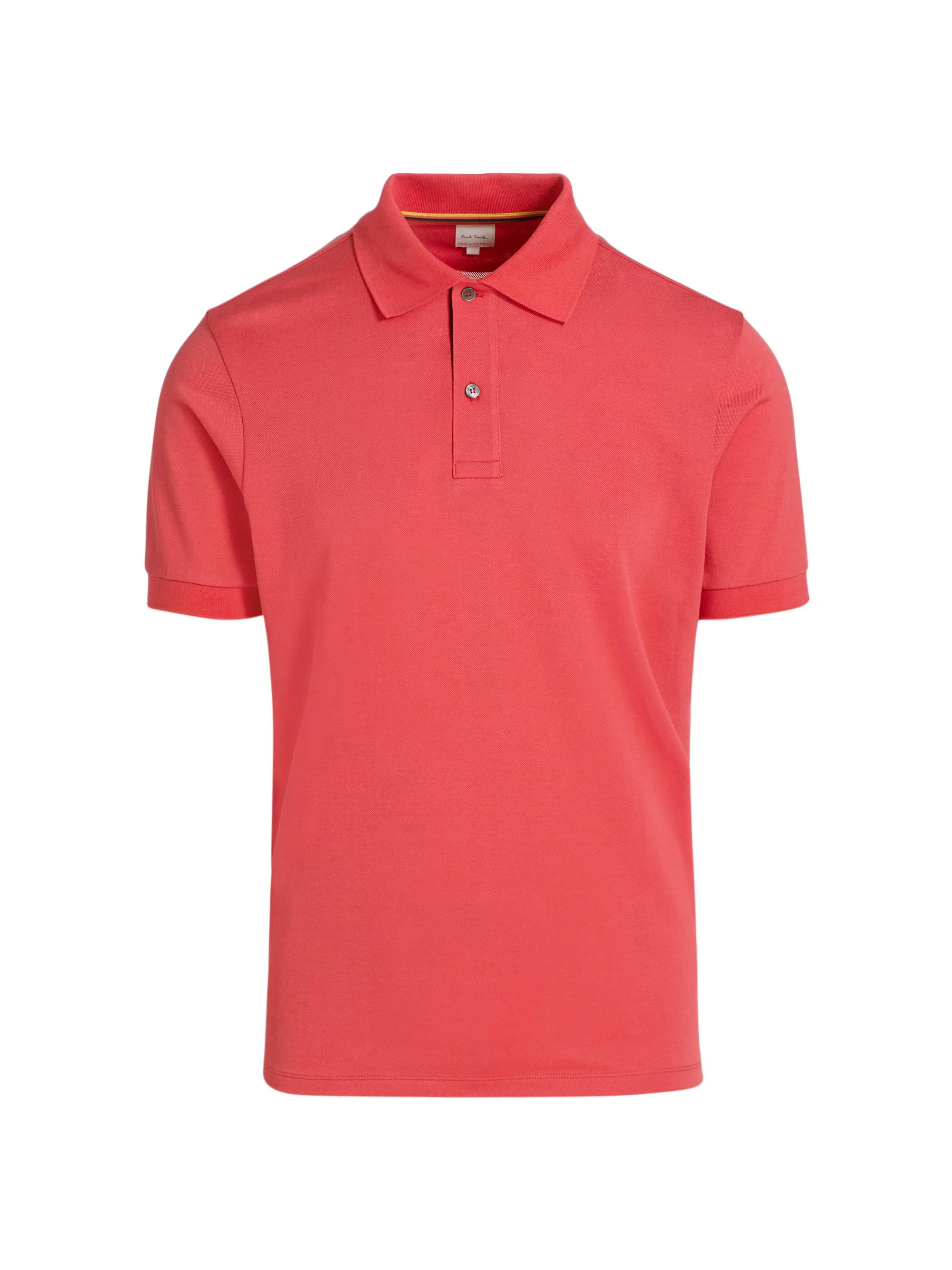 Men's Straight Placket Cotton Polo Shirt - Bubblegum Raspberry - 1
