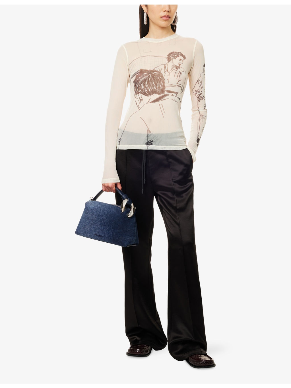 Underpinning Long-Sleeve Mesh Top - 2