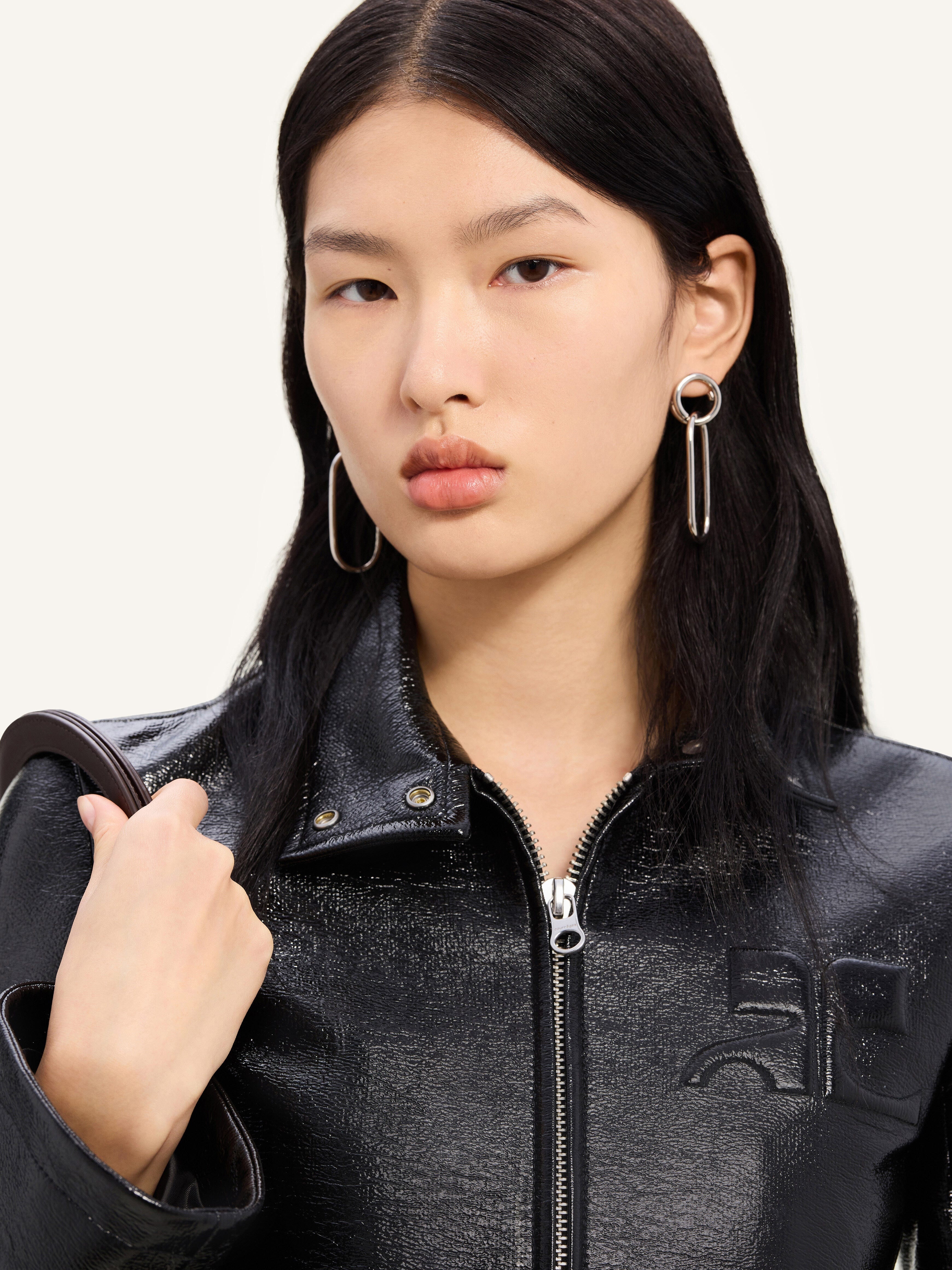 ZIPPED VINYL JACKET - 5