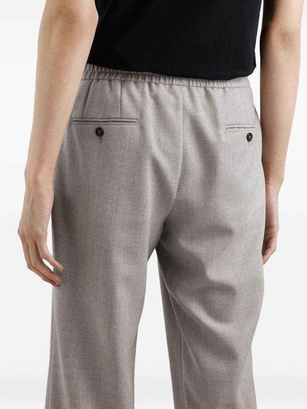 pleated drawstring trousers - 5