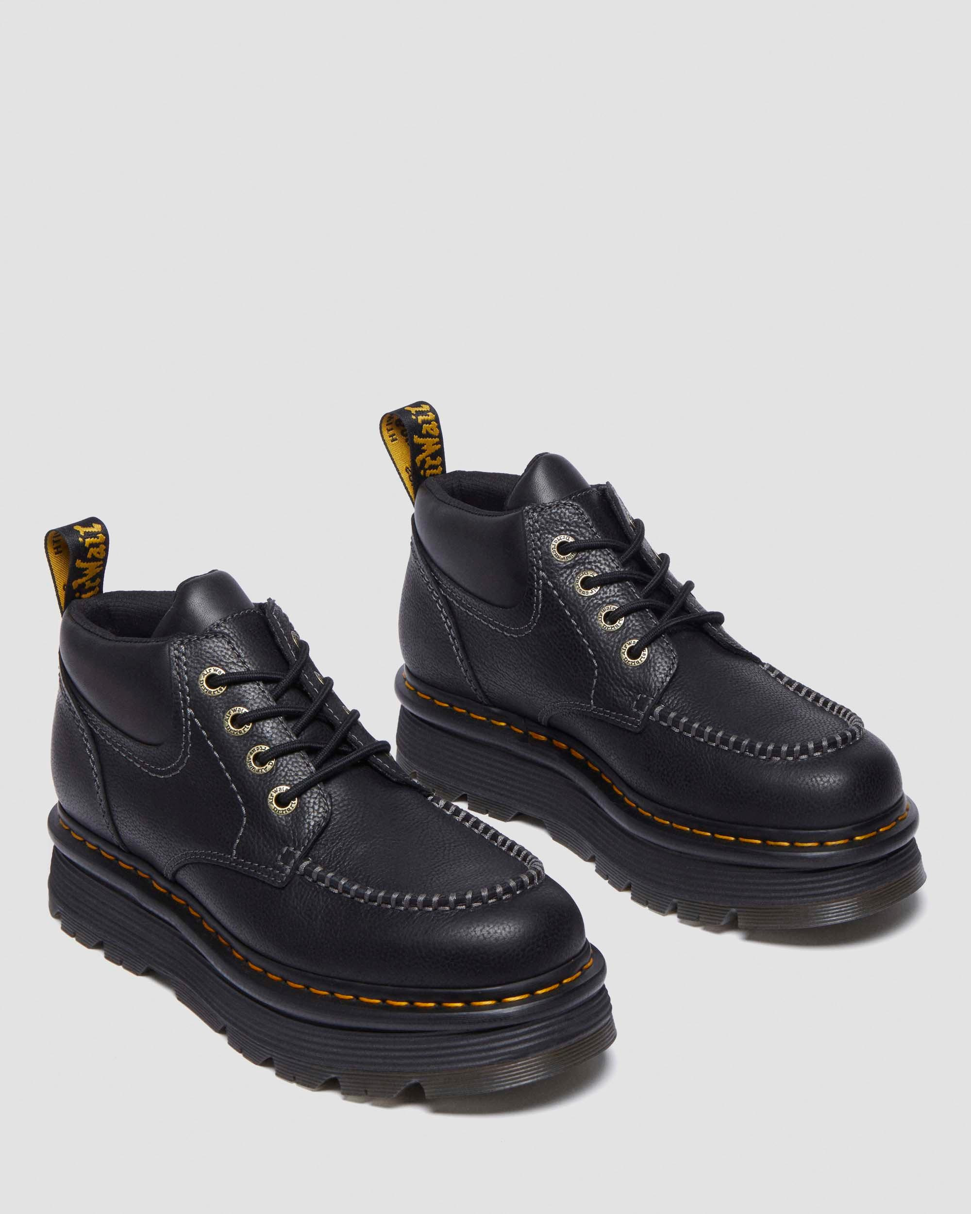 Zebzag 4-Eye Leather Casual Lace Up Boots - 8