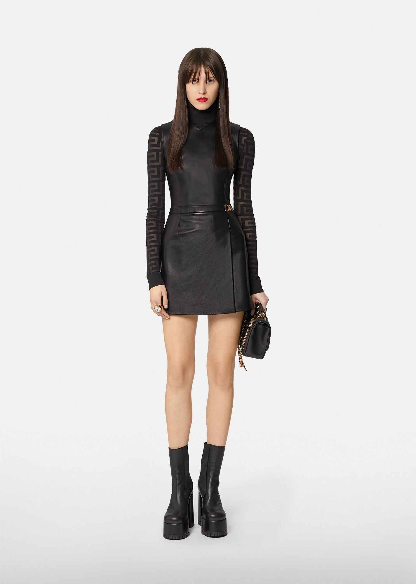 Greca Intarsia Turtle Neck Sweater - 4