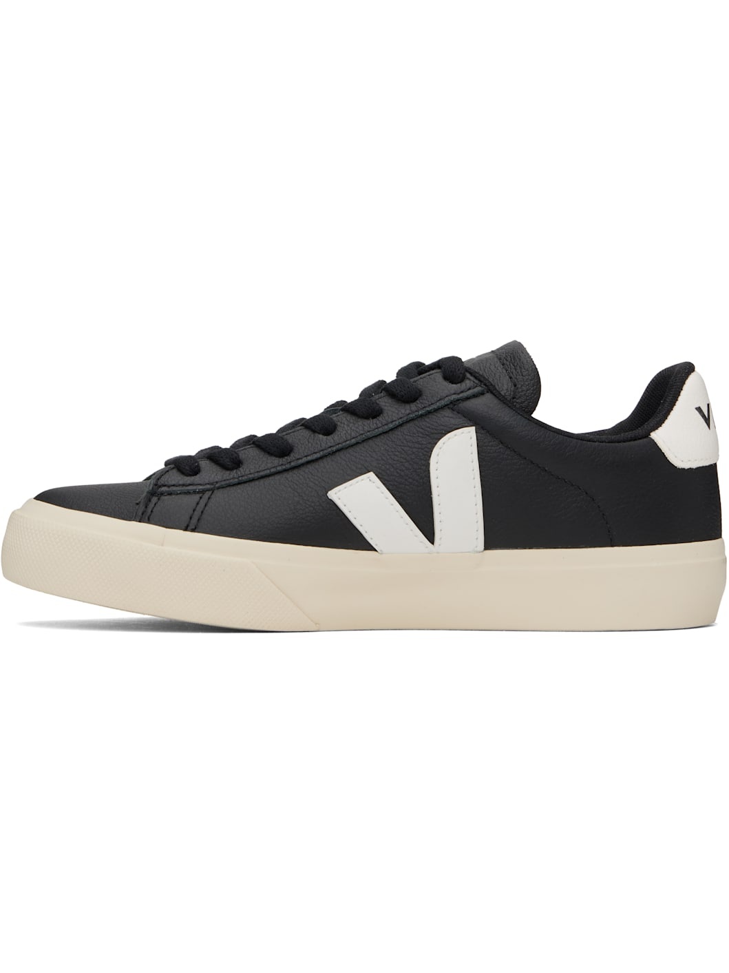 Black & White Campo Leather Sneakers - 3