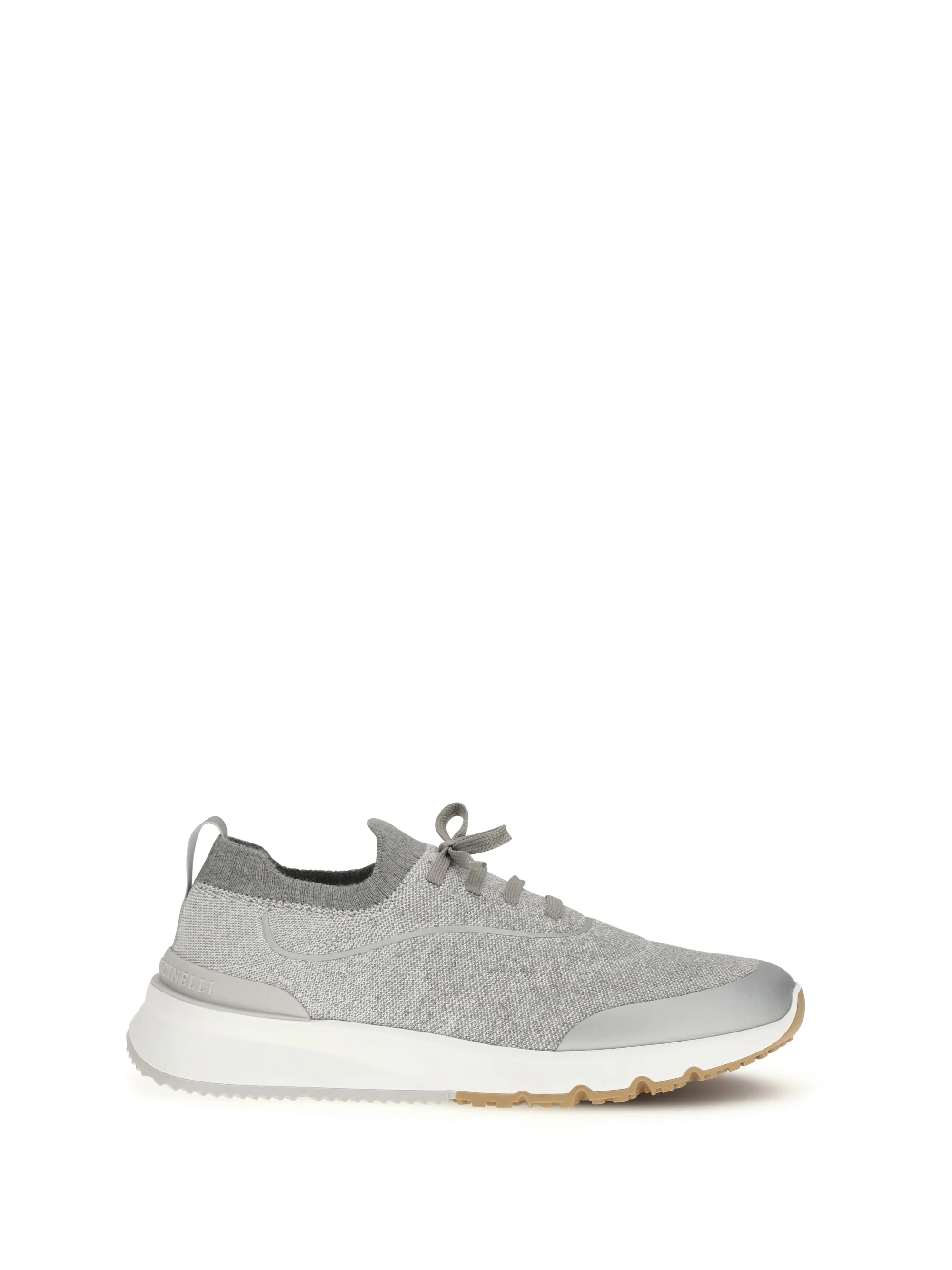 Brunello Cucinelli Techno Cotton Knit Sneakers Coke+Latte - 1