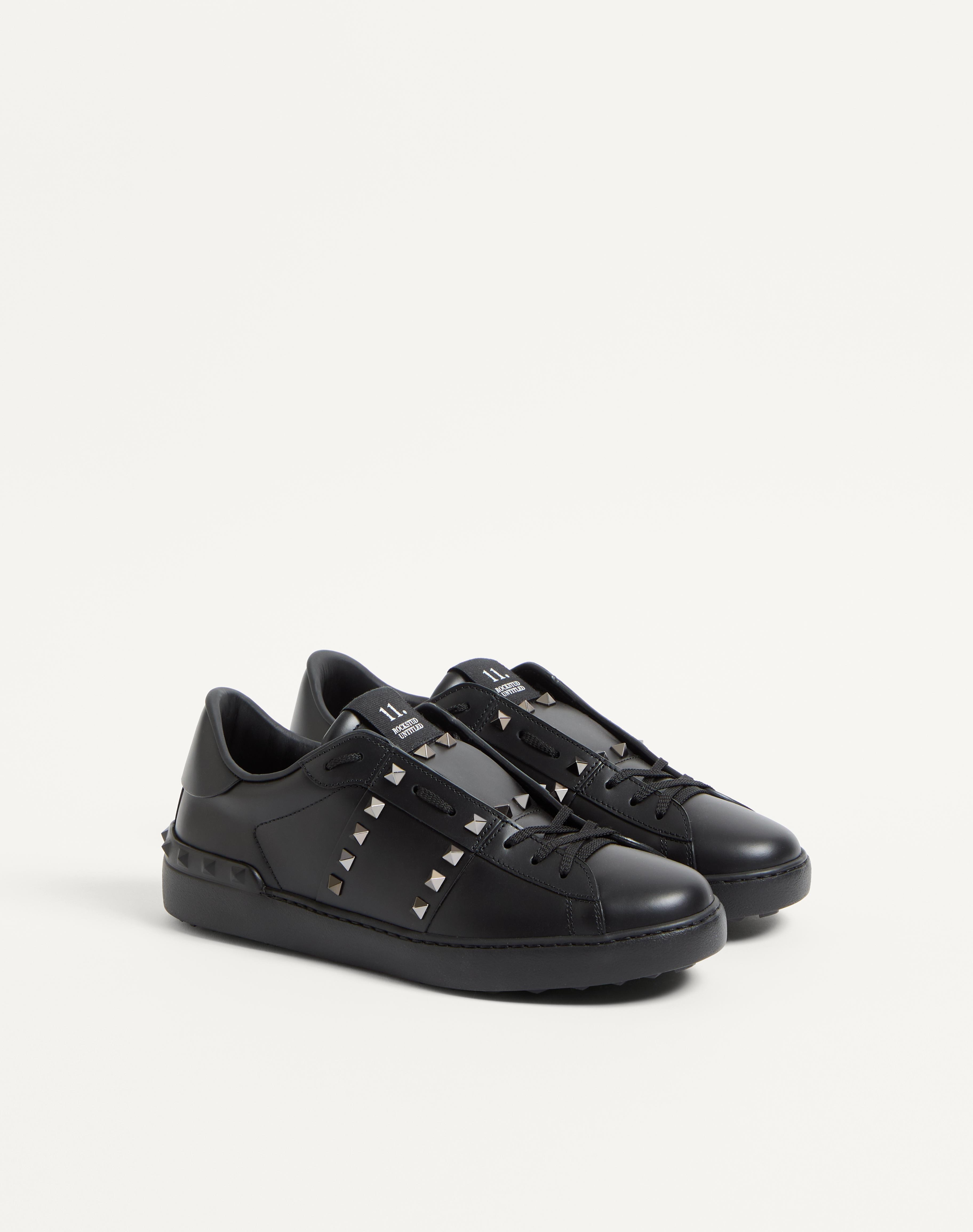 ROCKSTUD UNTITLED SNEAKER IN CALFSKIN LEATHER - 3