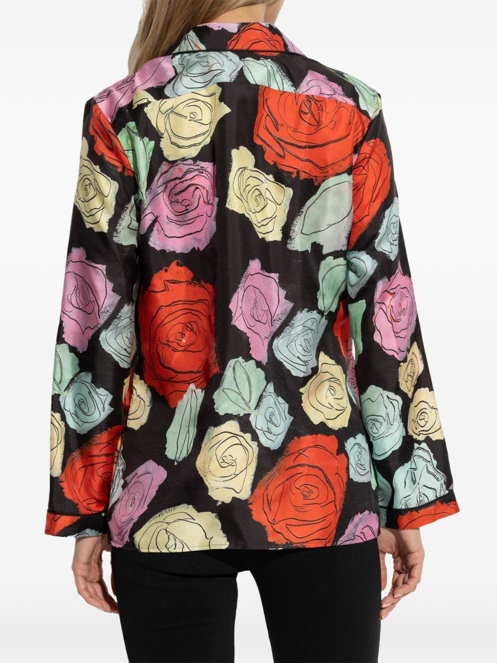 floral-motif shirt - 4