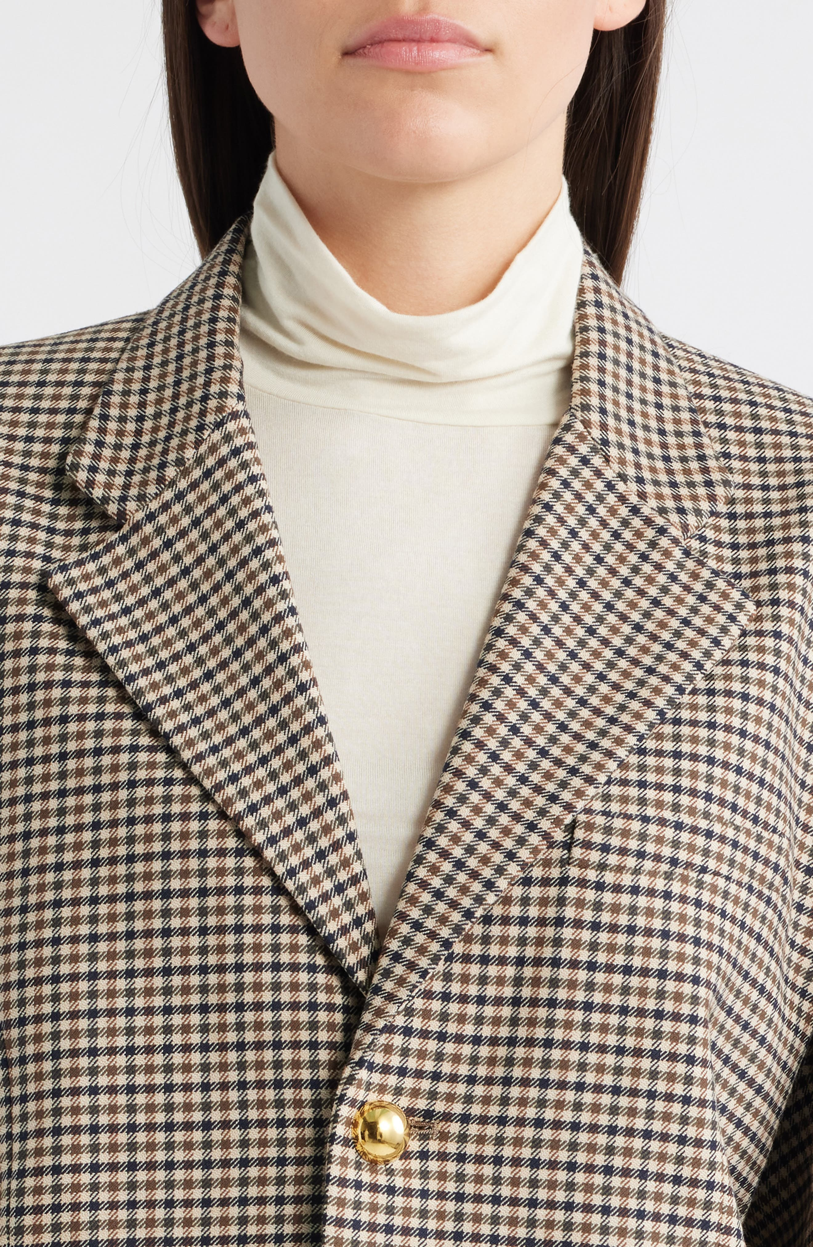 FRAME The Houndstooth Blazer in Navy Multi at Nordstrom - 4