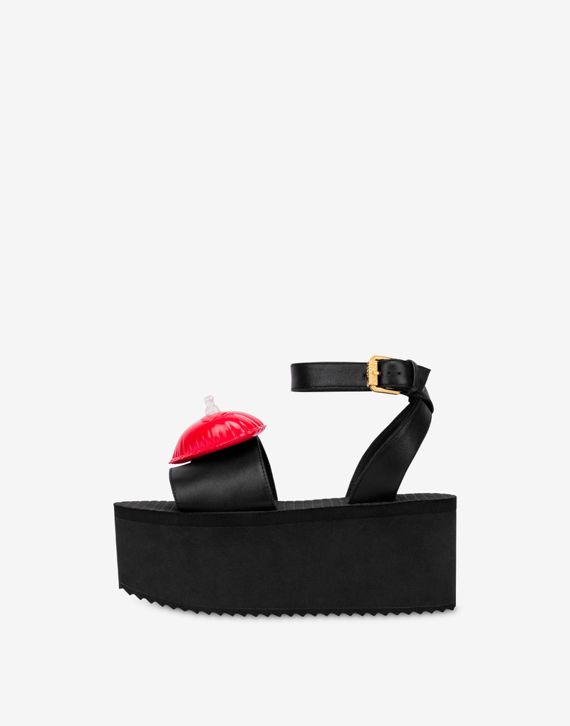 INFLATABLE HEART PLATFORM WEDGE SANDALS 2