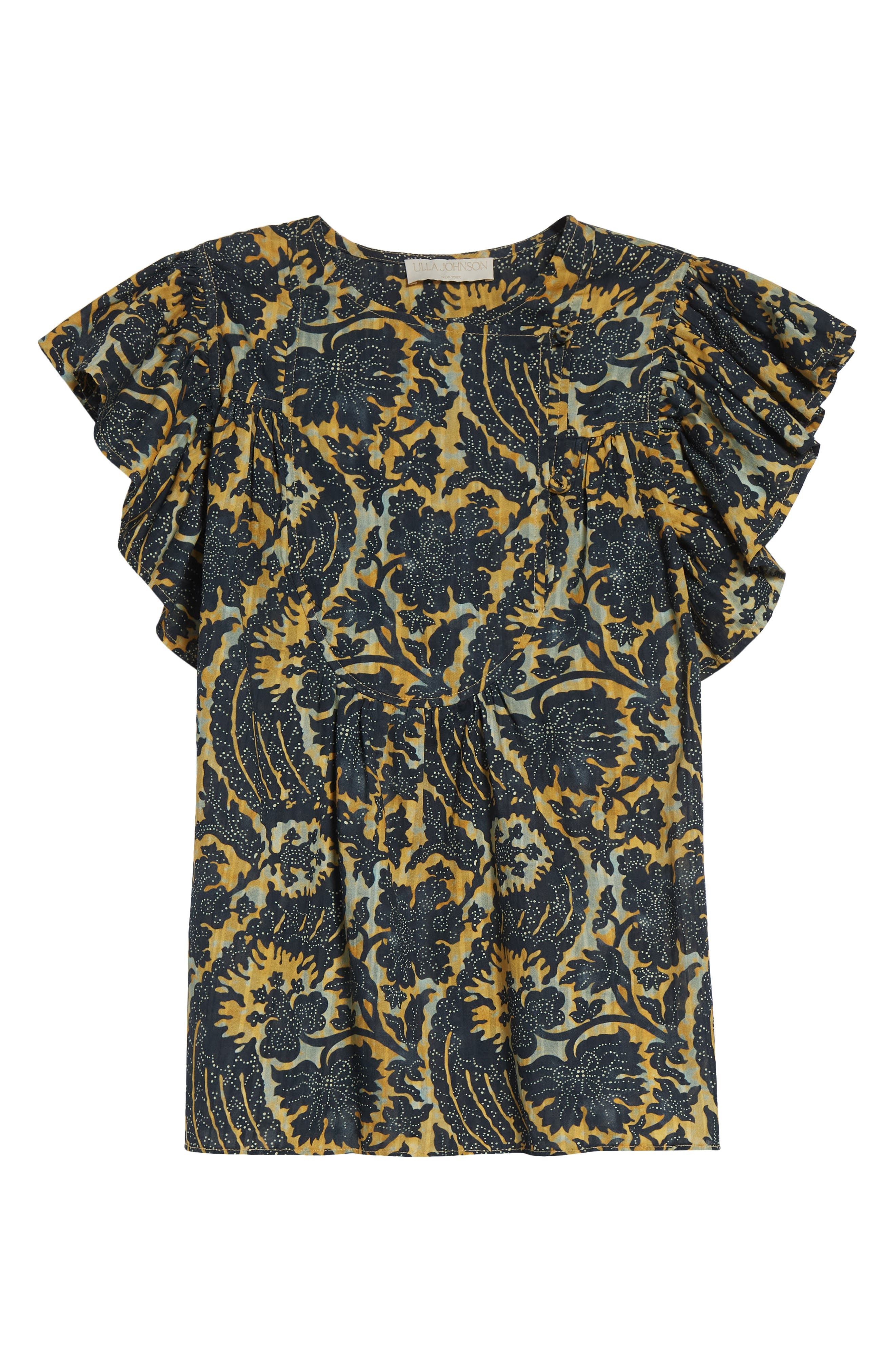 Ulla Johnson Sienna Flutter Sleeve Top in Luna at Nordstrom - 5