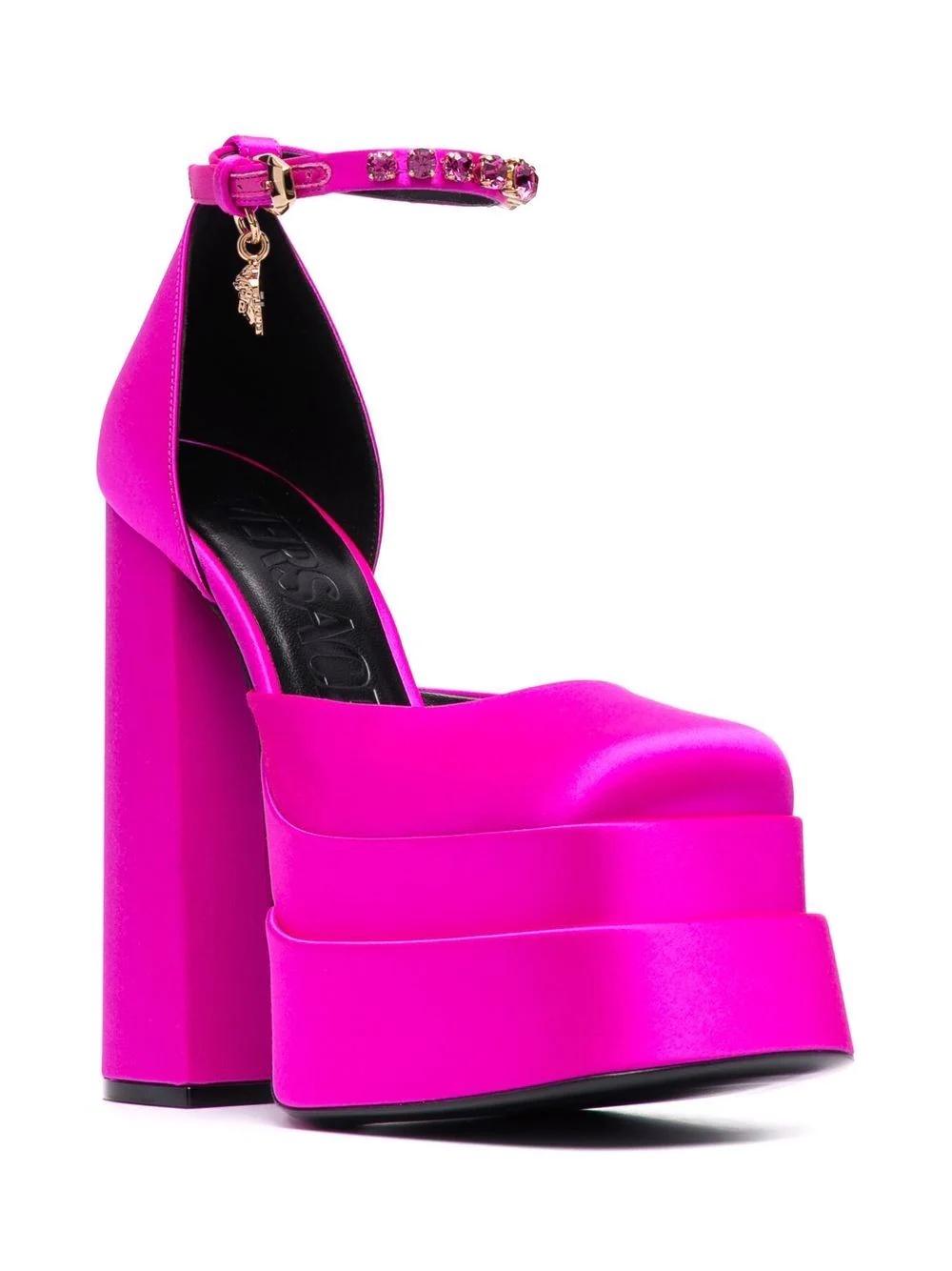 Medusa Head charm platform sandals - 2