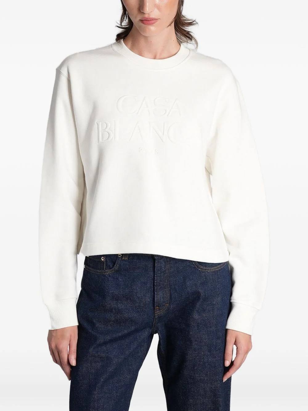 logo-embroidered sweatshirt - 1