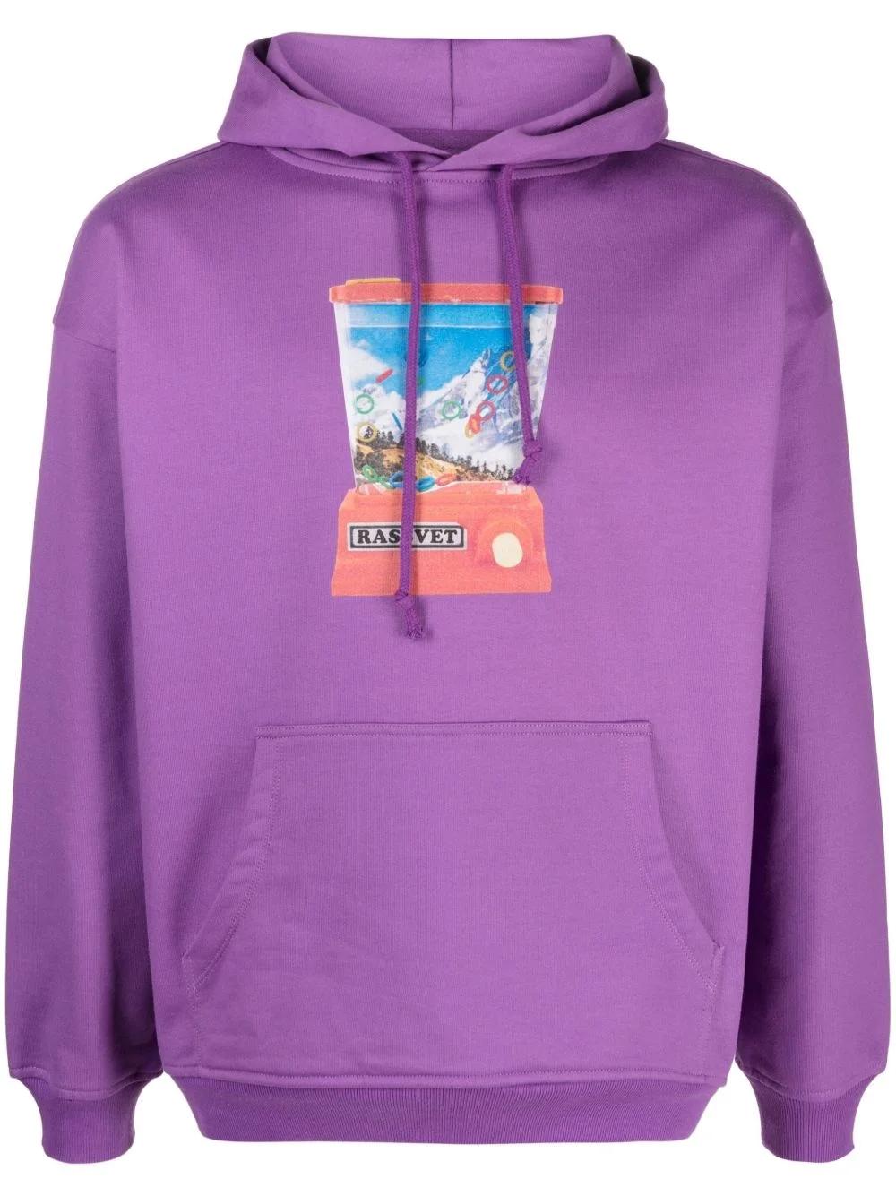 graphic-print cotton hoodie - 1