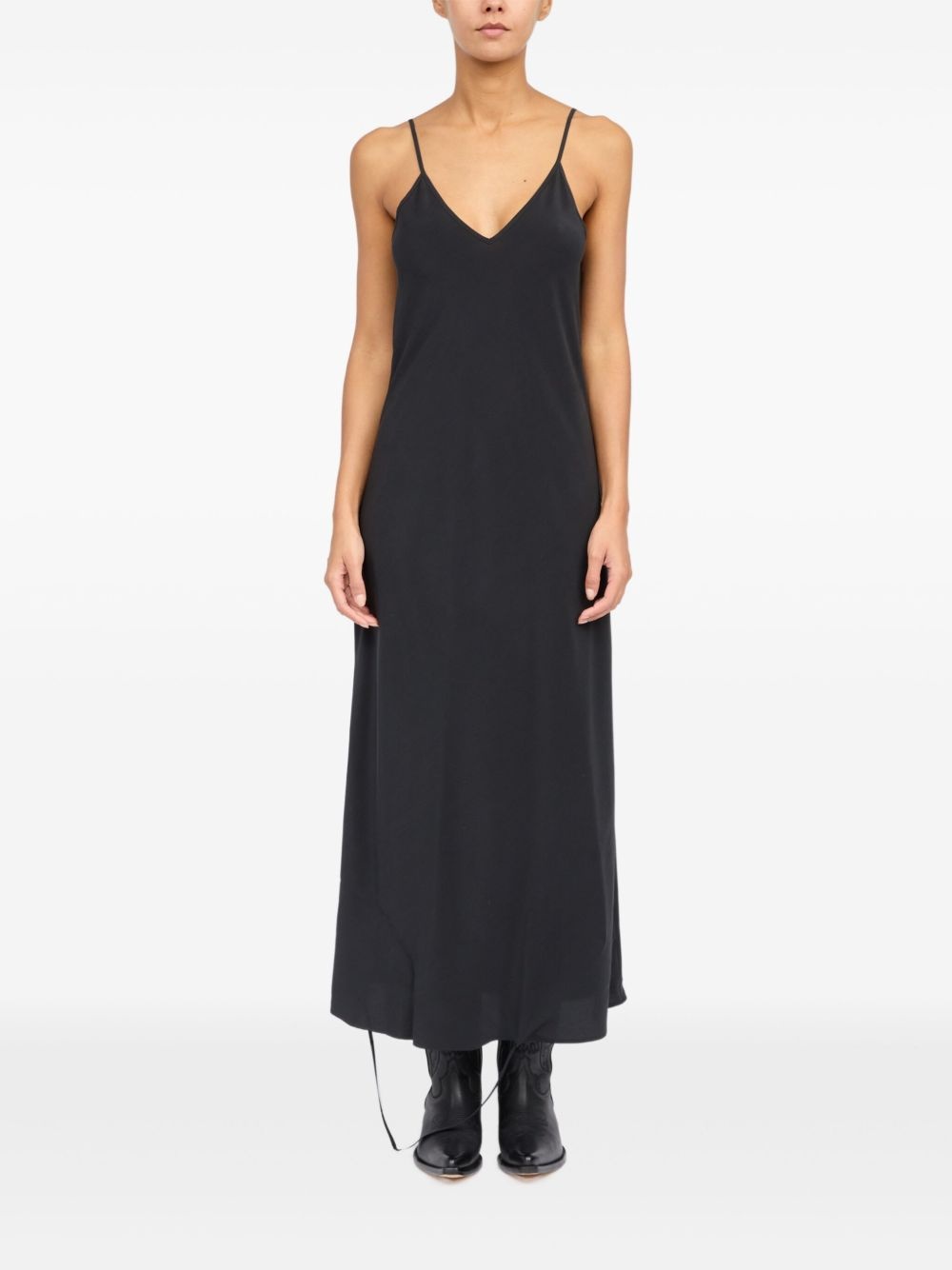 silk maxi dress - 2