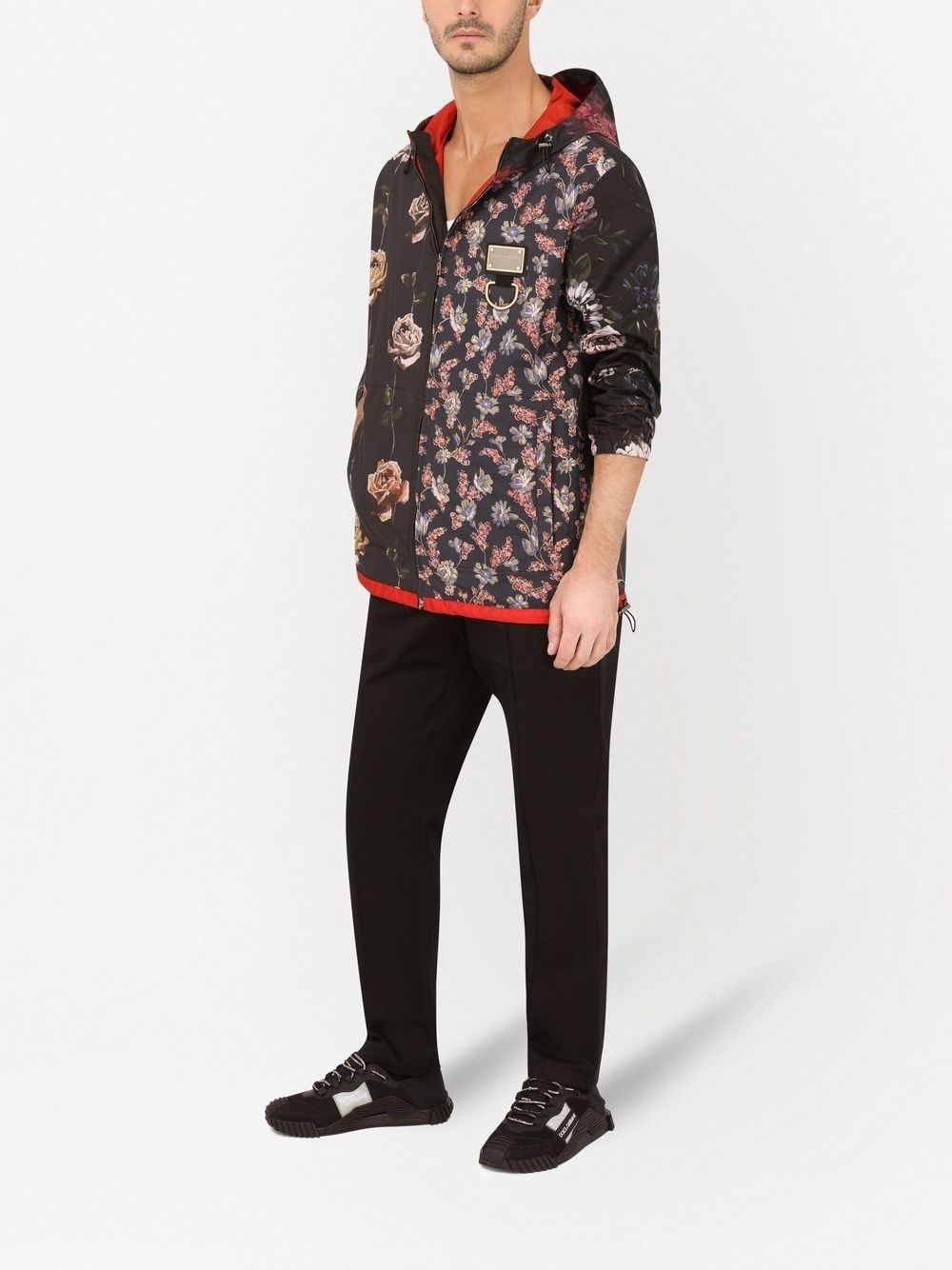 floral-print hooded jacket - 2