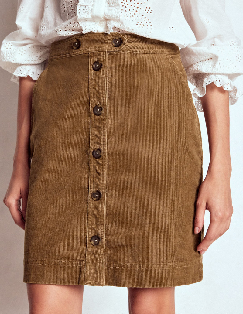 Cecelia Cord Skirt-Latte 5