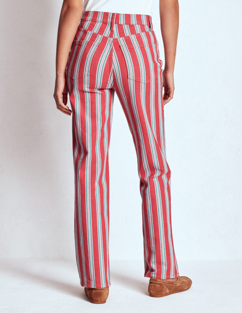 High Rise Stripe Jeans-Red, Blue and Pink Stripe 9