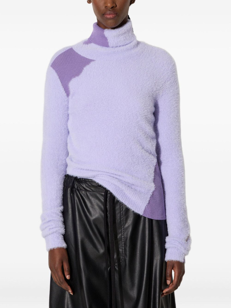 roll-neck panelled sweater 1