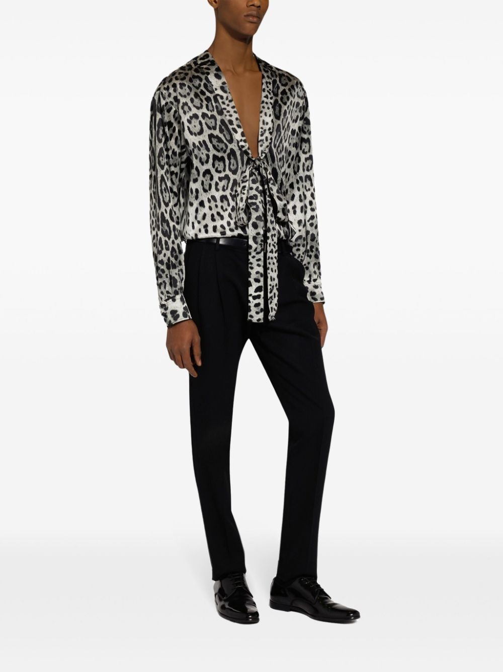leopard-print shirt - 3