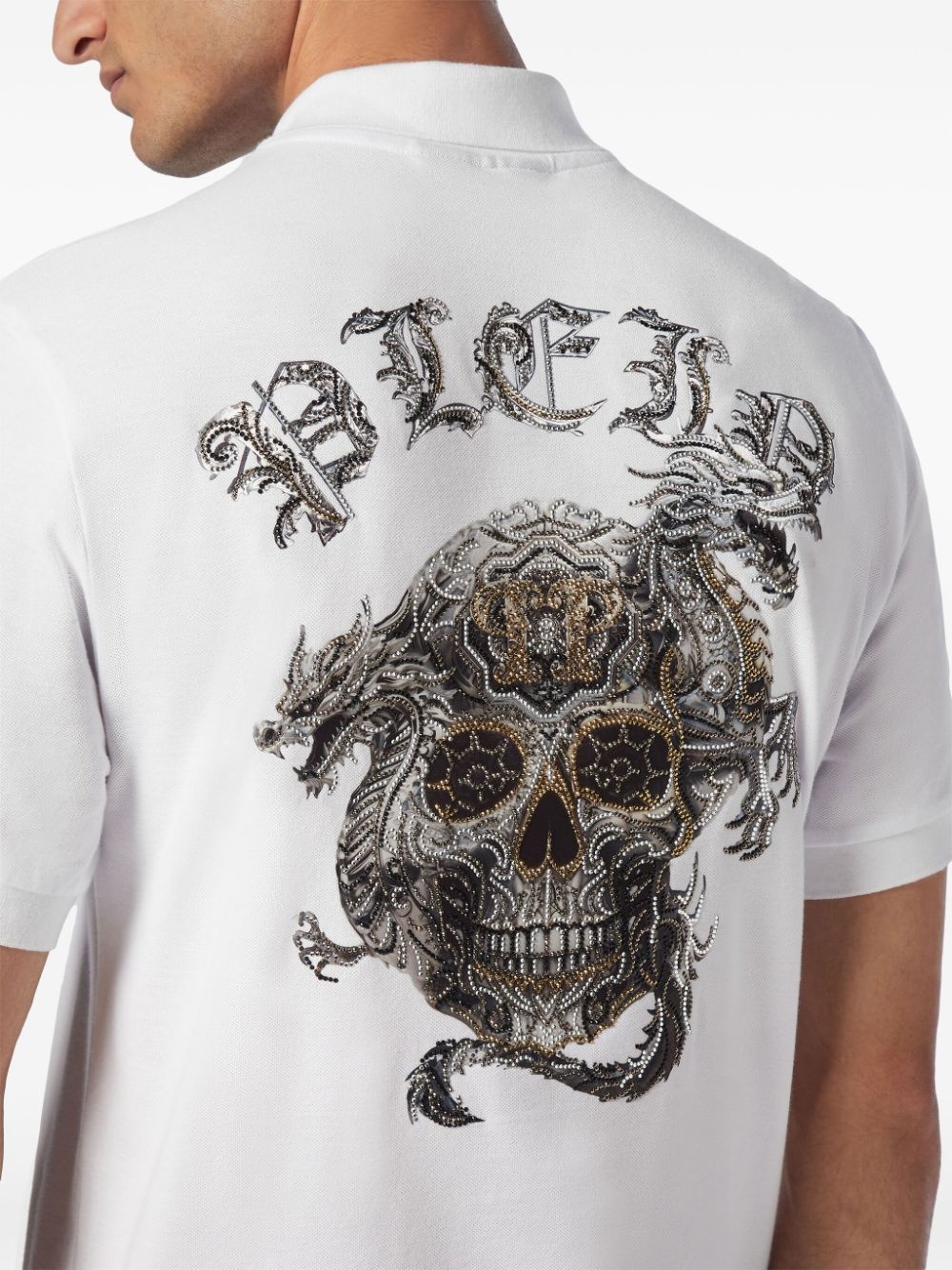 Skull-print polo shirt - 5