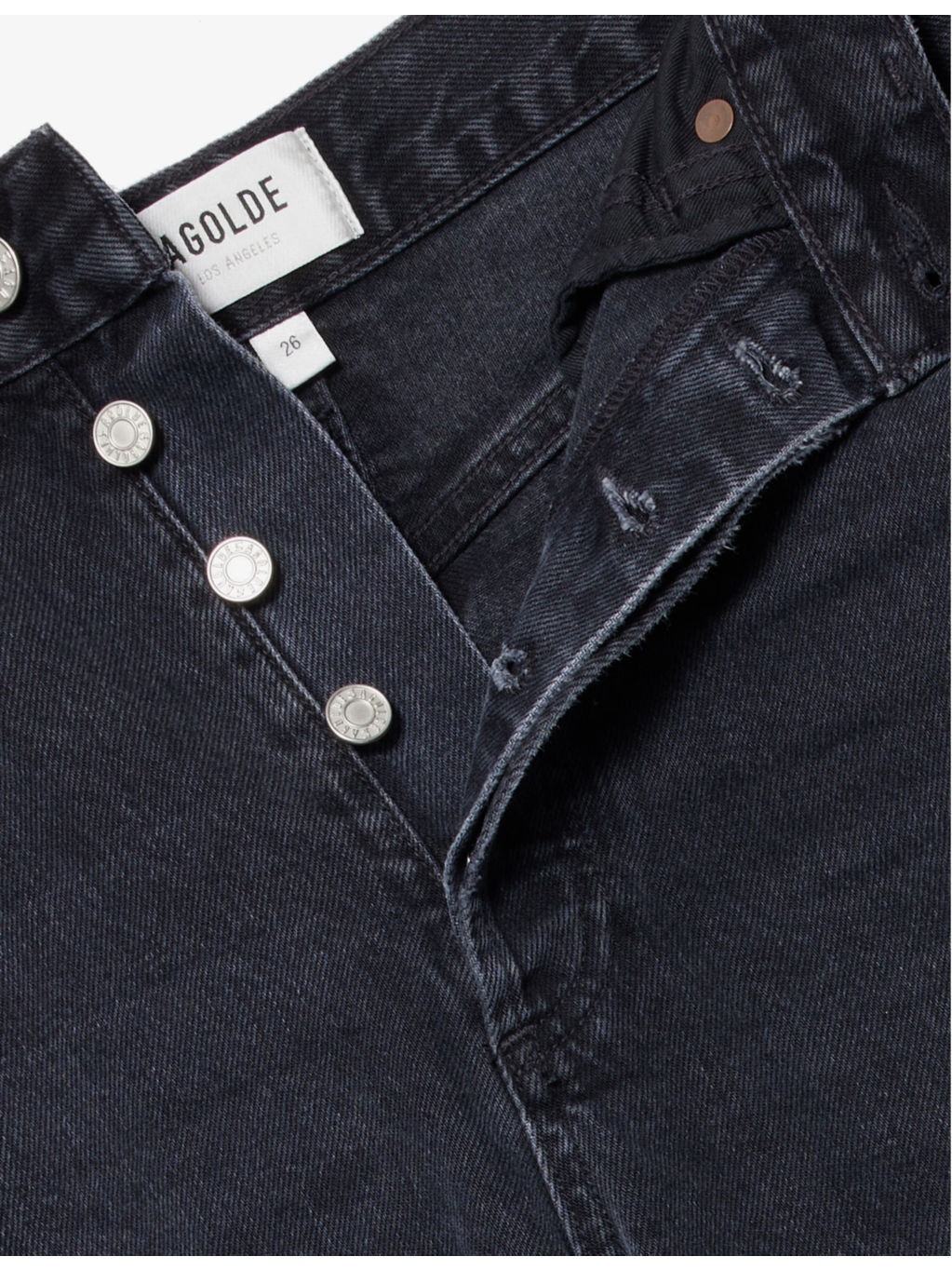 Dame five-pockets wide-leg high-rise regenerative-denim jeans - 6