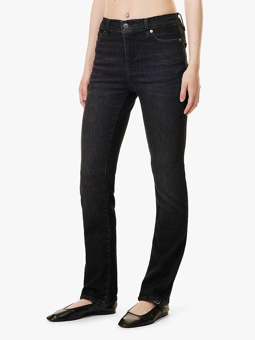 Five-pockets straight-leg high-rise stretch-denim blend jeans - 3