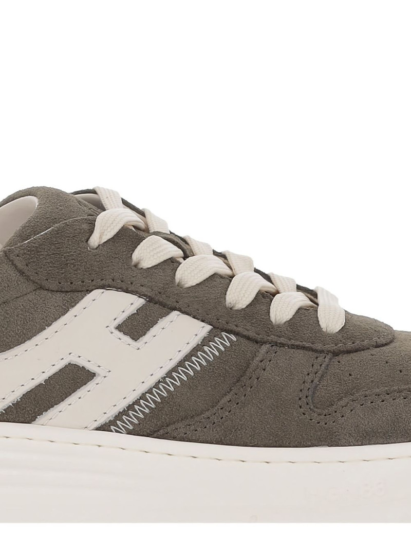 H630 suede leather logo sneakers 5