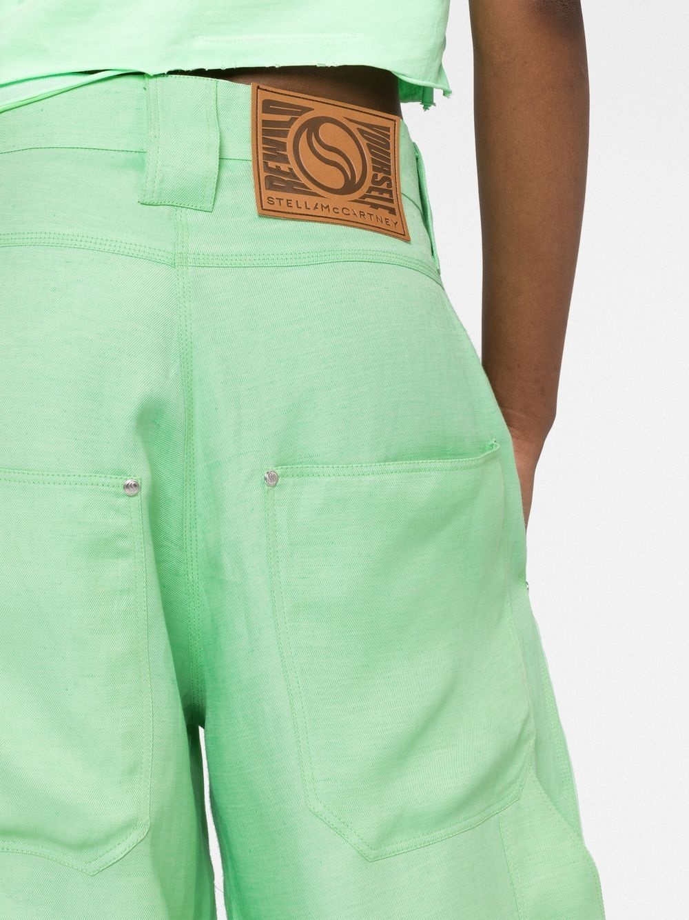 high-waisted wide-leg trousers - 5