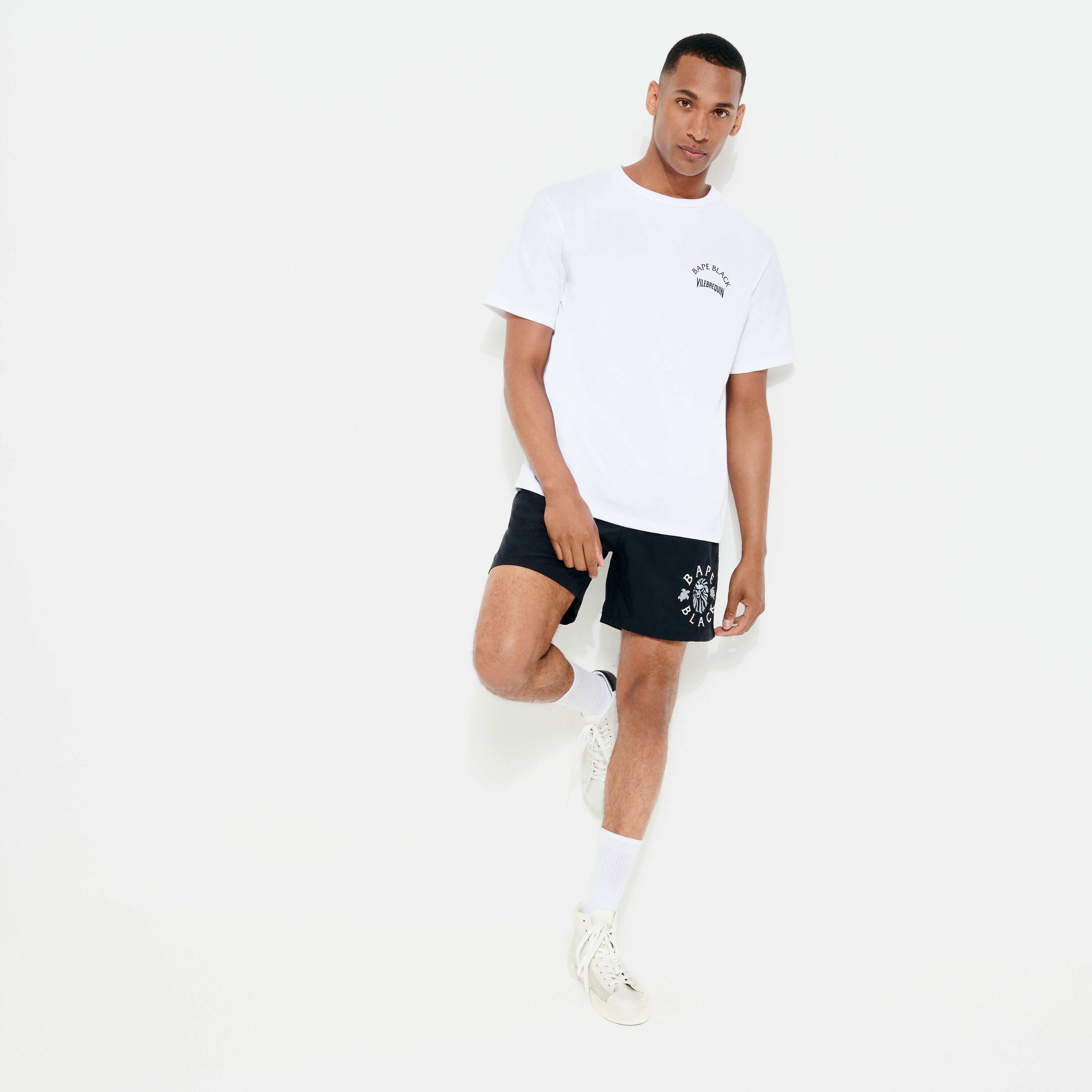 Men T-Shirt Turtles Printed - Vilebrequin x BAPE® BLACK - 5