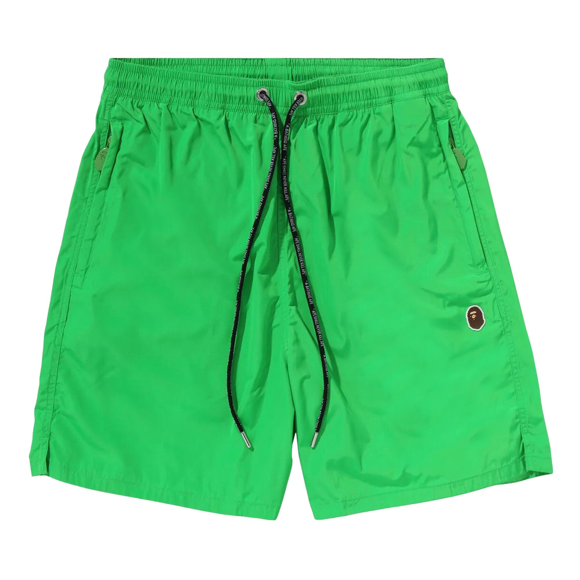 BAPE Ape Head One Point Beach Shorts 'Green' - 1