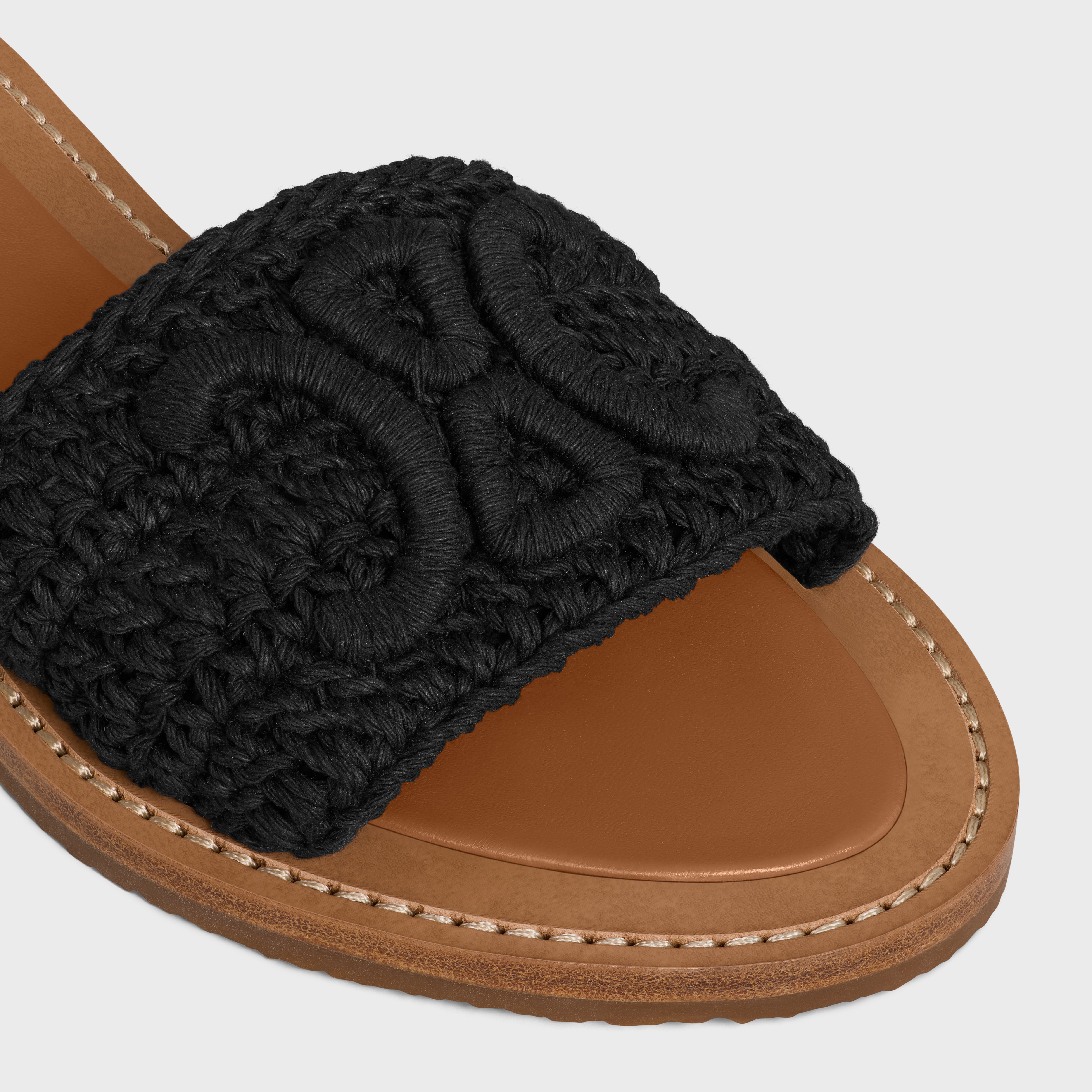 CELINE LYMPIA MULE in TRIOMPHE KNITTED COTTON - 4