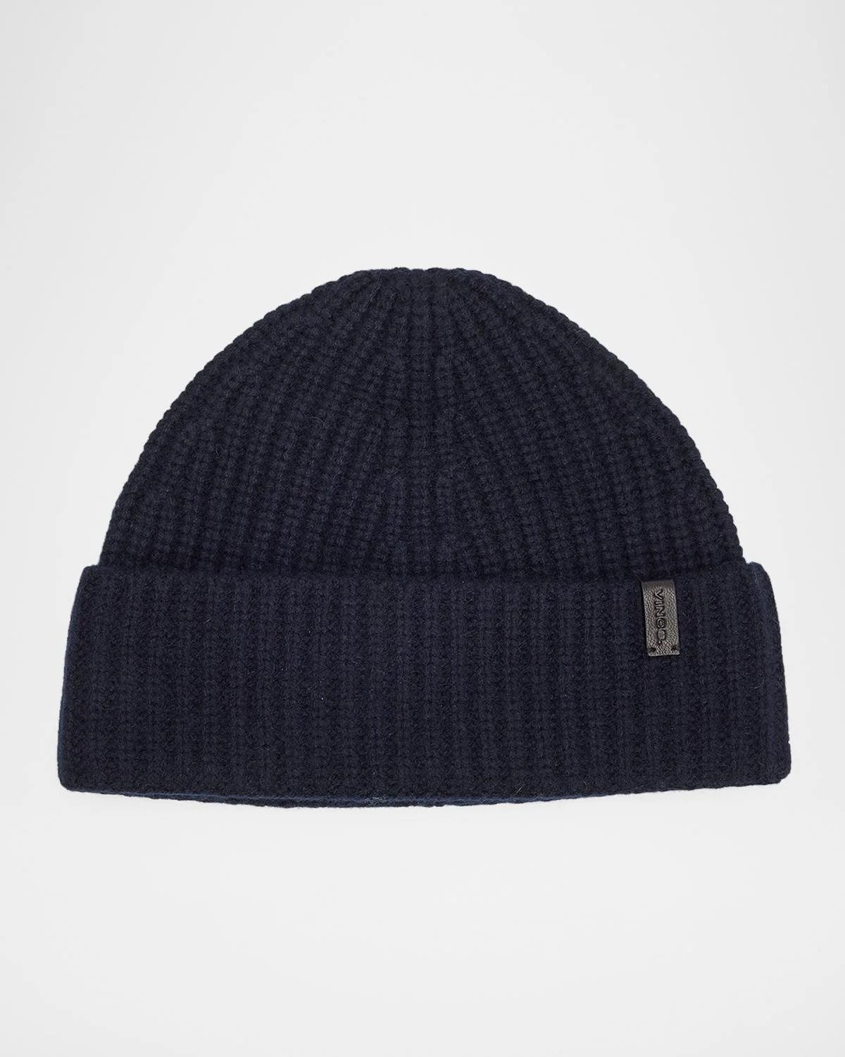 Shaker Stitch Knit Cashmere Beanie - 1