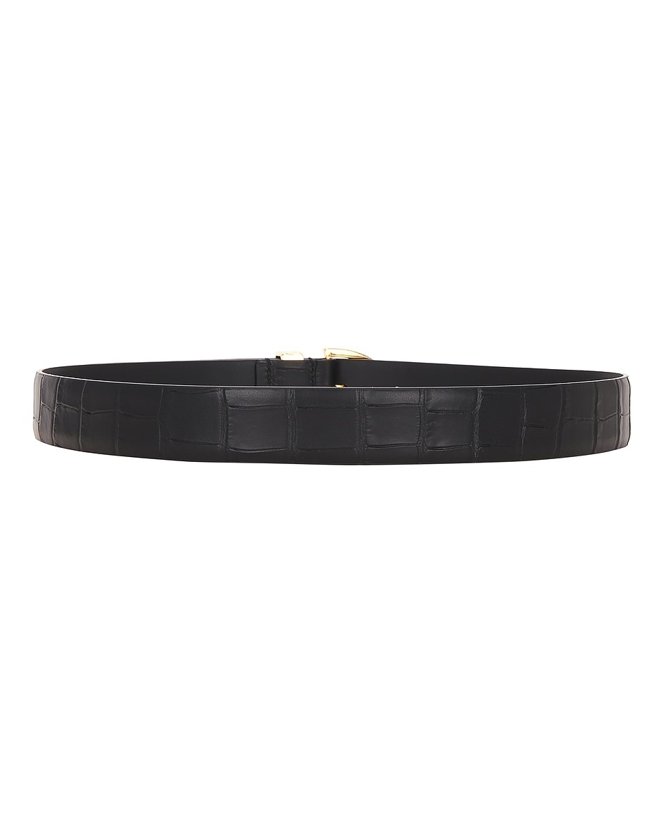 Bambi Croc Embossed Skinny Belt - 2